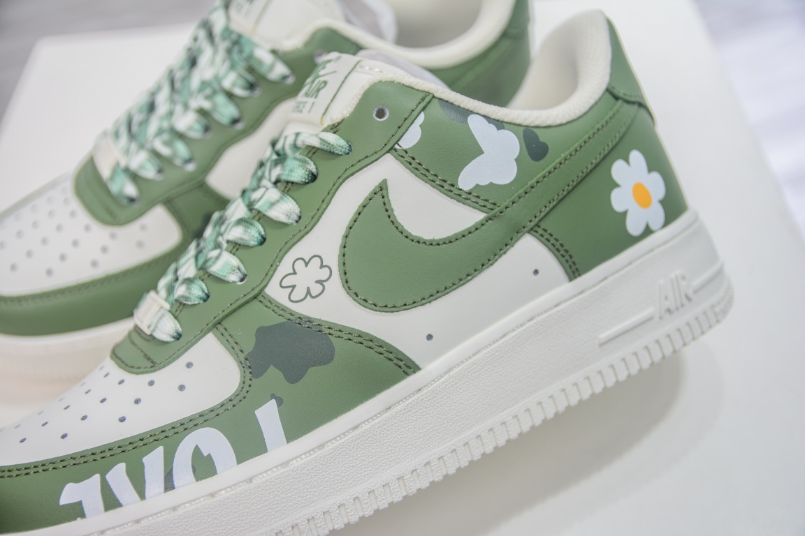 260 官方爆款定制 二次元主题 Nike Air Force 1 Low’07 橄榄绿配色 CW2288-662