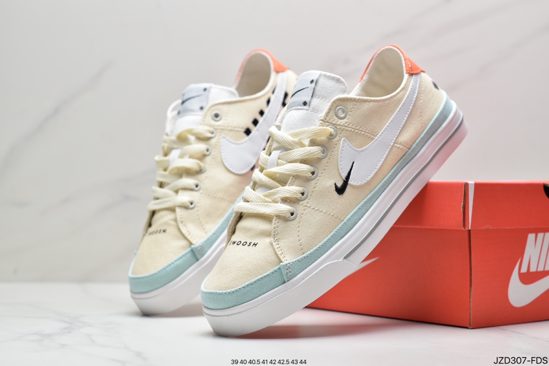 140 真标耐克Nike Court Legacy Cnvs Mid 帆布 低帮休闲板鞋