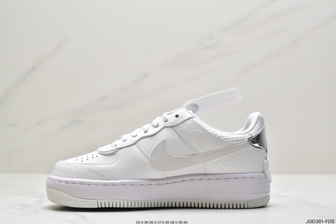 180 耐克Nike WMNS Air Force 1 Shadow 马卡龙空军一号轻量增高低帮百搭板鞋CI0919-102