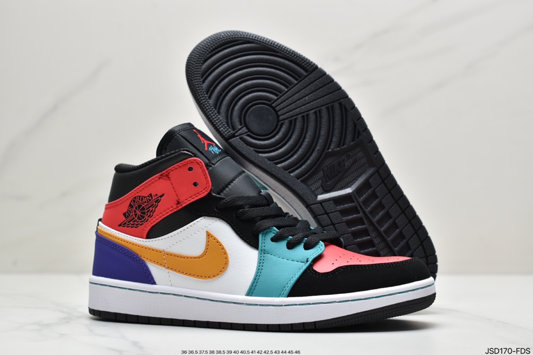 200 Air Jordan 1 Mid ”Obsidian”黑曜石 乔一中邦 554724-174