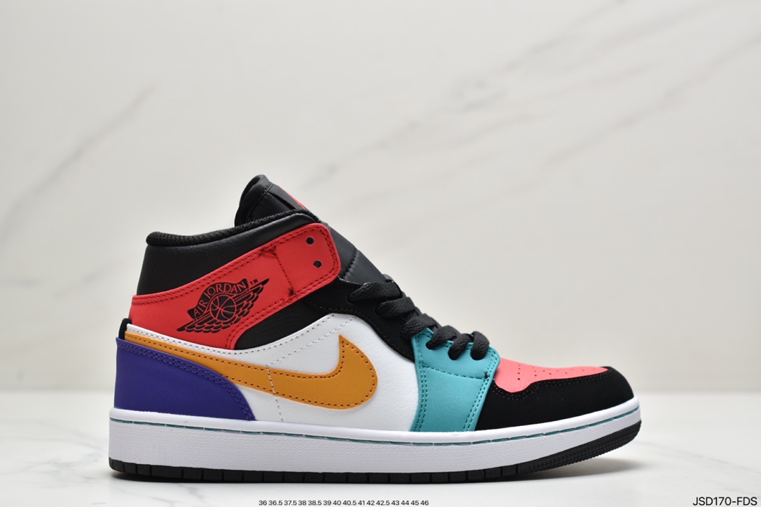 200 Air Jordan 1 Mid ”Obsidian”黑曜石 乔一中邦 554724-174