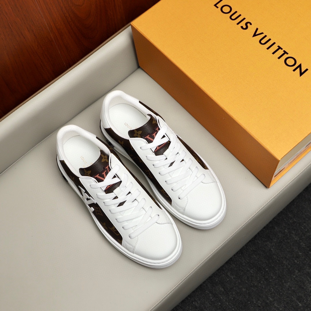 cheap online Best Designer
 Louis Vuitton Best
 Shoes Sneakers White Splicing Men Cowhide Rubber TPU Fashion Casual
