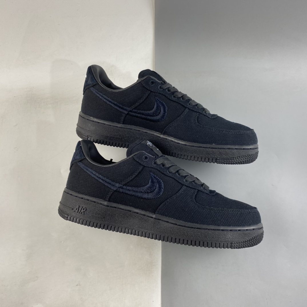 P260 Stussy x Nike Air Force 1’07 ”Black Cool” 斯图西联名板鞋 CZ9084-001
