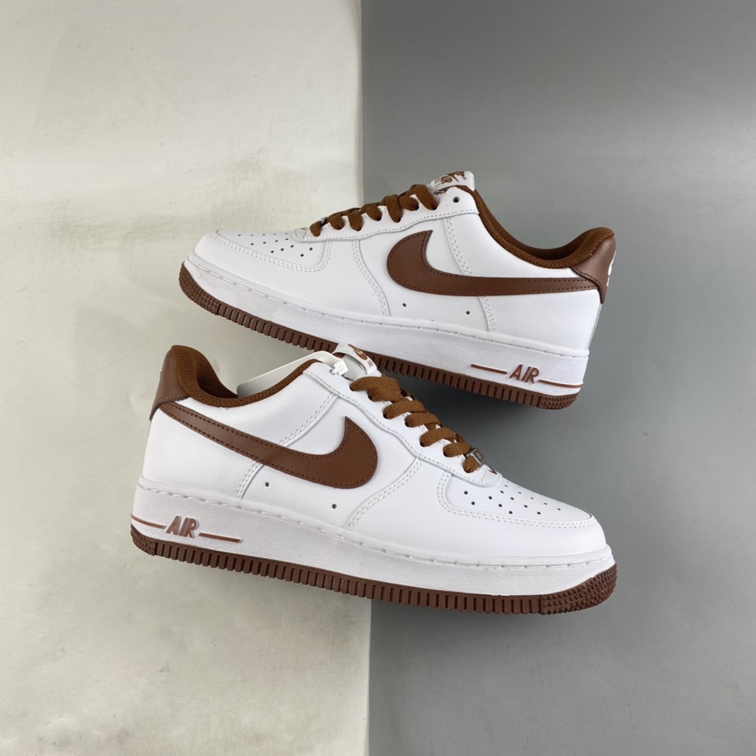 P200 Nike Air Force 1’07 Low ”Pecan” 巧克力棕 空军一号低帮休闲板鞋 DH7561-100