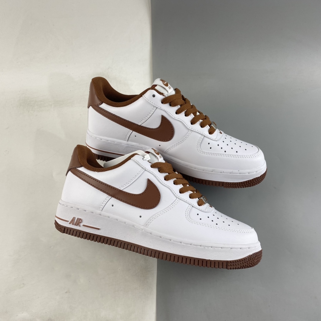 P200 Nike Air Force 1’07 Low ”Pecan” 巧克力棕 空军一号低帮休闲板鞋 DH7561-100