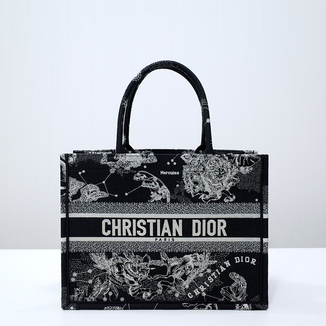 Dior Book Tote New
 Tote Bags Replicas Buy Special
 Black Embroidery