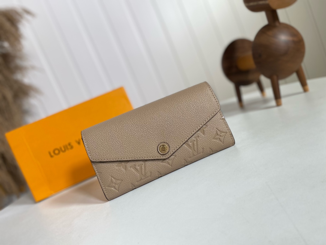 Louis Vuitton Wallet Apricot Color Empreinte​ M61182