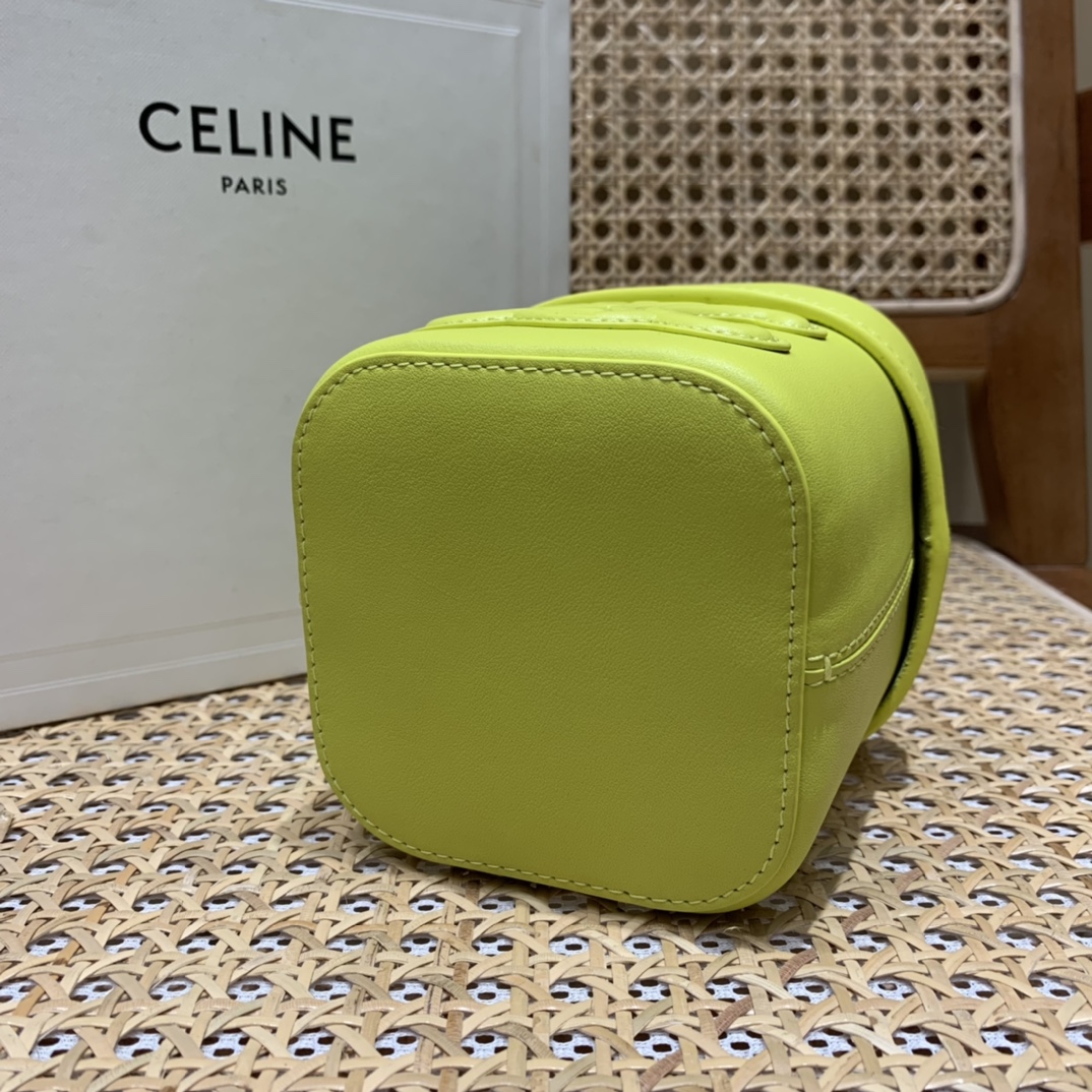 CELINE SMALL BOX CUIR TRIOMPHE 11CM BAG 199263茴香酒黄