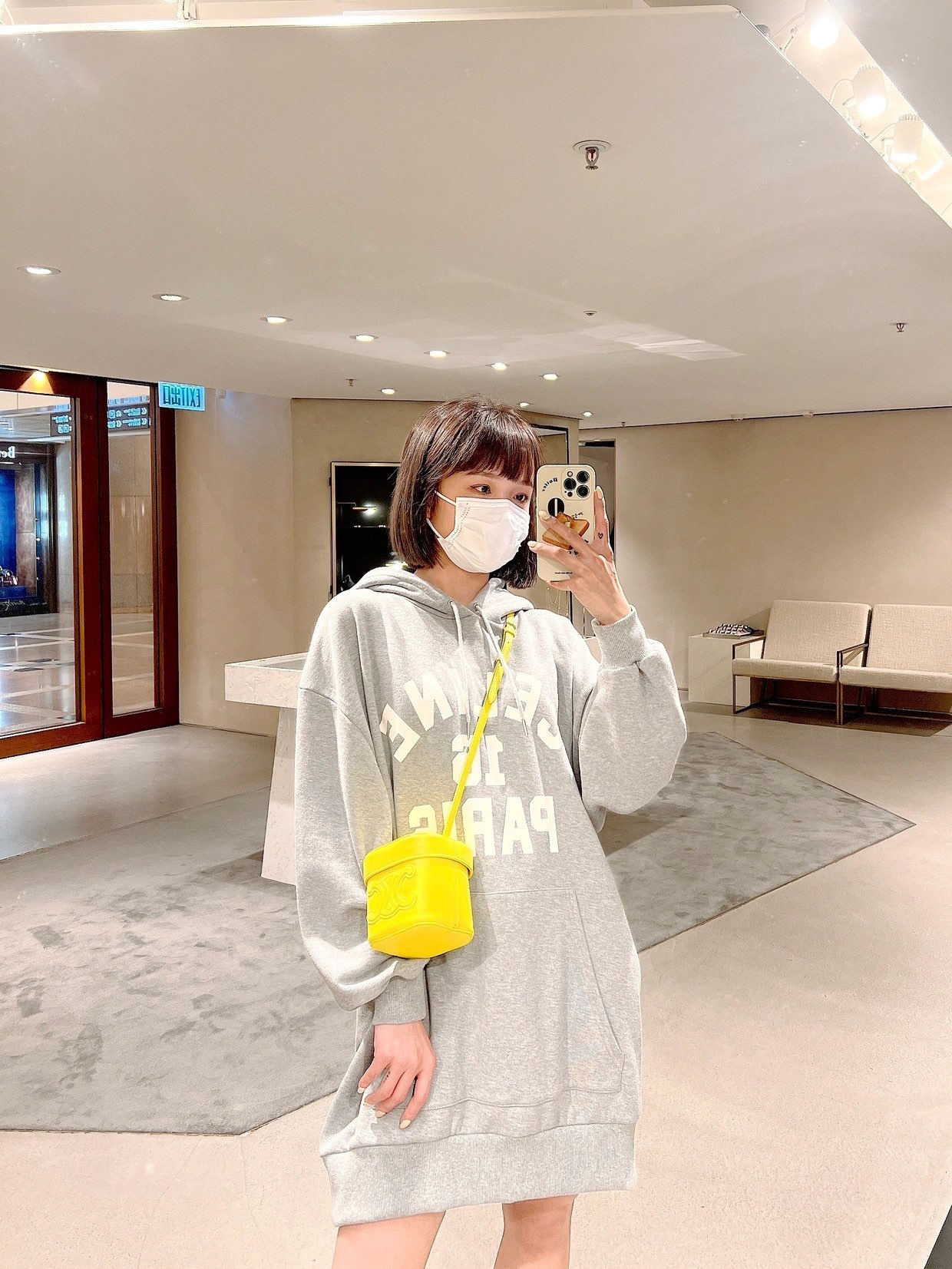 CELINE SMALL BOX CUIR TRIOMPHE 11CM BAG 199263茴香酒黄