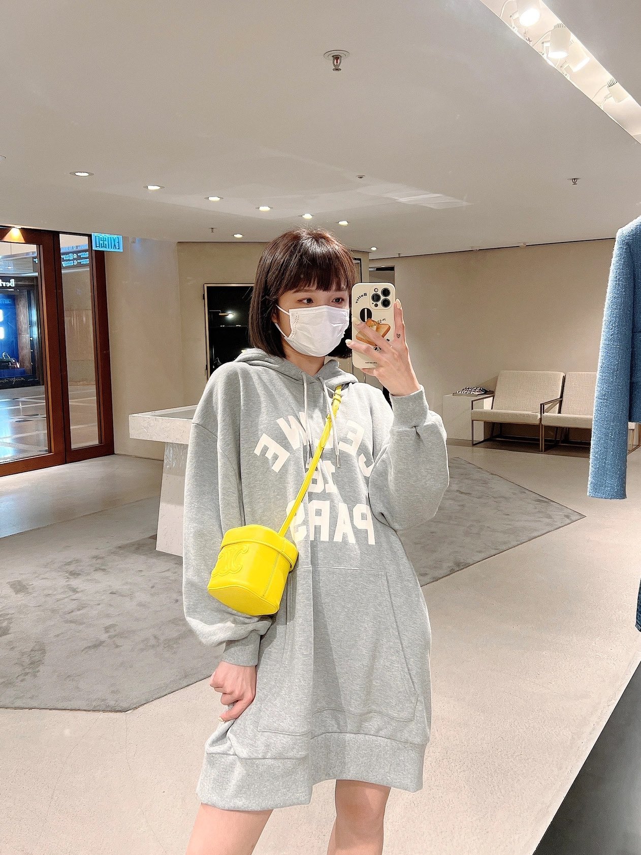 CELINE SMALL BOX CUIR TRIOMPHE 11CM BAG 199263茴香酒黄