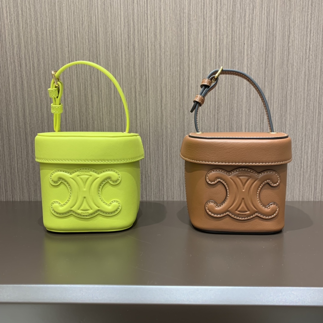 CELINE SMALL BOX CUIR TRIOMPHE 11CM BAG 199263焦糖色