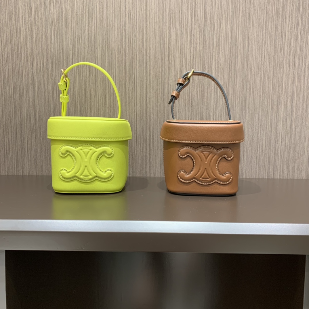 CELINE SMALL BOX CUIR TRIOMPHE 11CM BAG 199263焦糖色