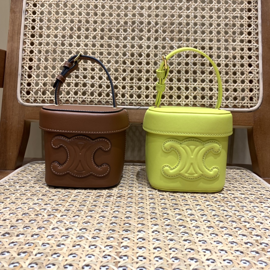 CELINE SMALL BOX CUIR TRIOMPHE 11CM BAG 199263焦糖色