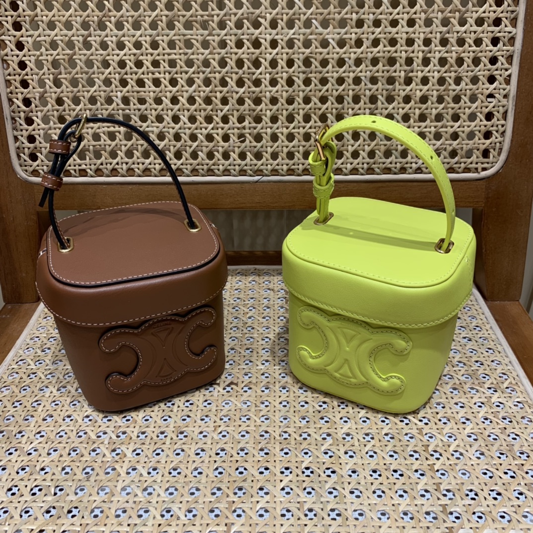 CELINE SMALL BOX CUIR TRIOMPHE 11CM BAG 199263焦糖色