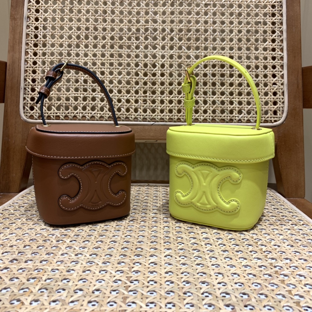 CELINE SMALL BOX CUIR TRIOMPHE 11CM BAG 199263焦糖色