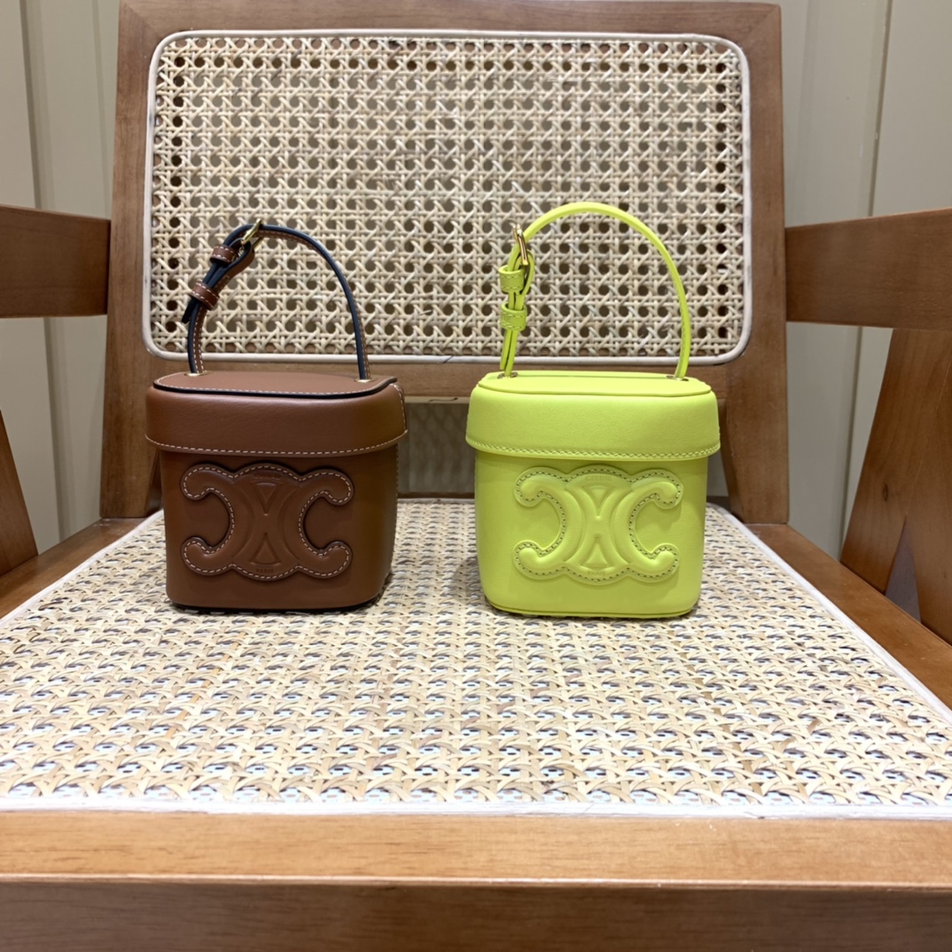 CELINE SMALL BOX CUIR TRIOMPHE 11CM BAG 199263焦糖色