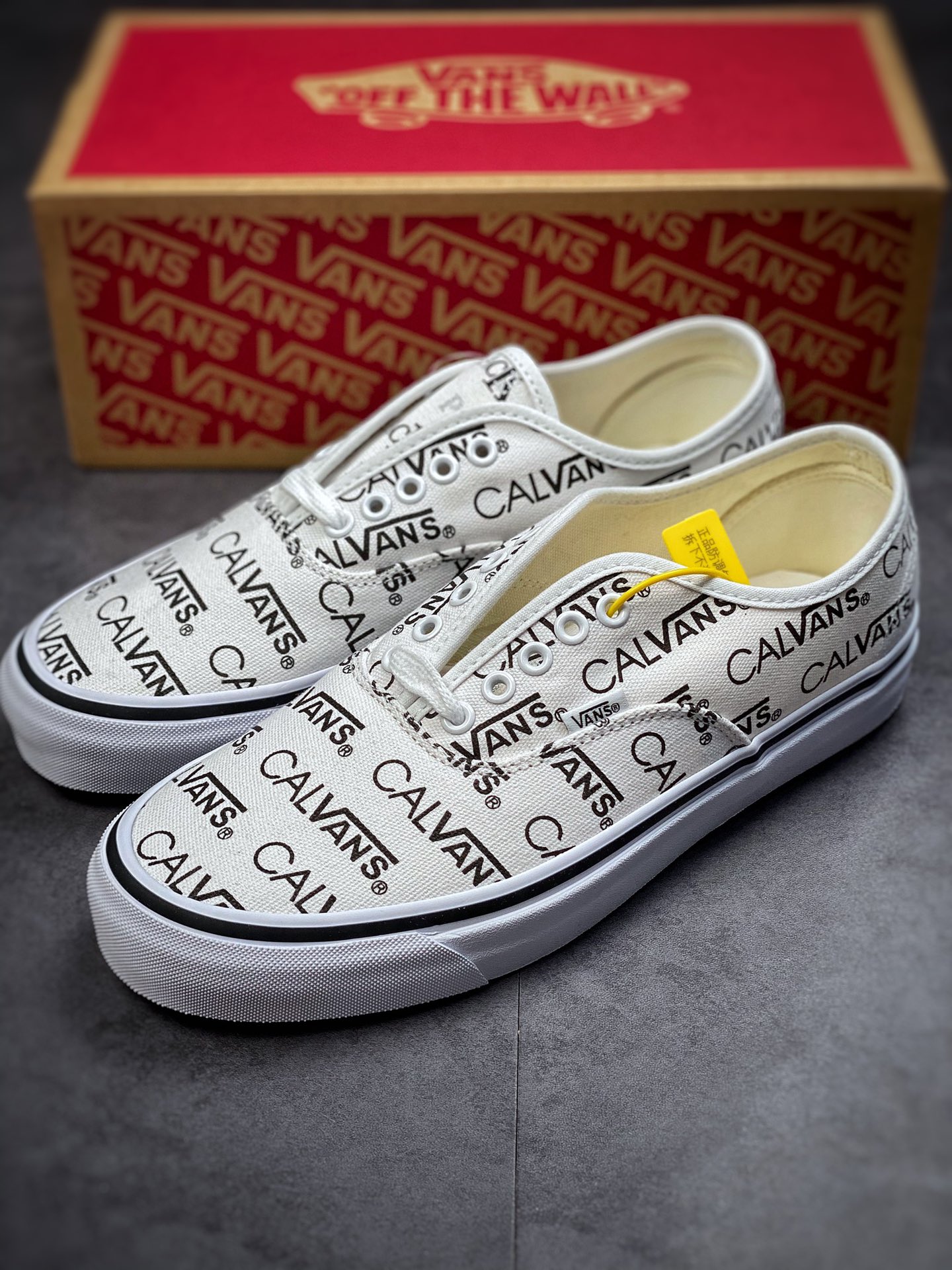 140 Vans Authentic Palace Calvin Klein三方联名滑板鞋帆布鞋字母CK