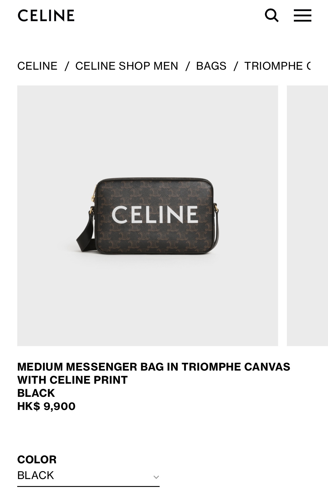 CELINE MEDIUM MESSENGER 23CM BAG 194502老花