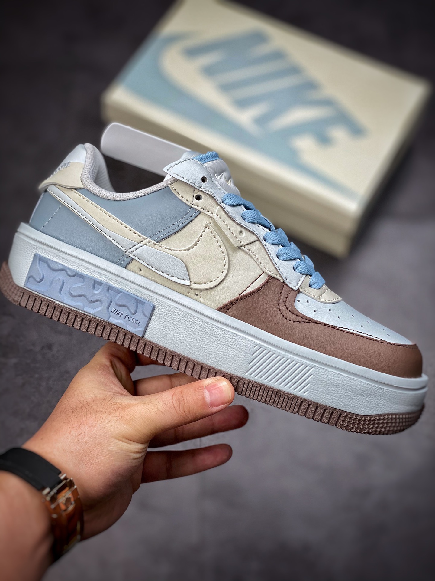 260 Nike Air Force 1 Fontanka “白棕浅蓝” 空军丰塔卡系列 CW6688-606