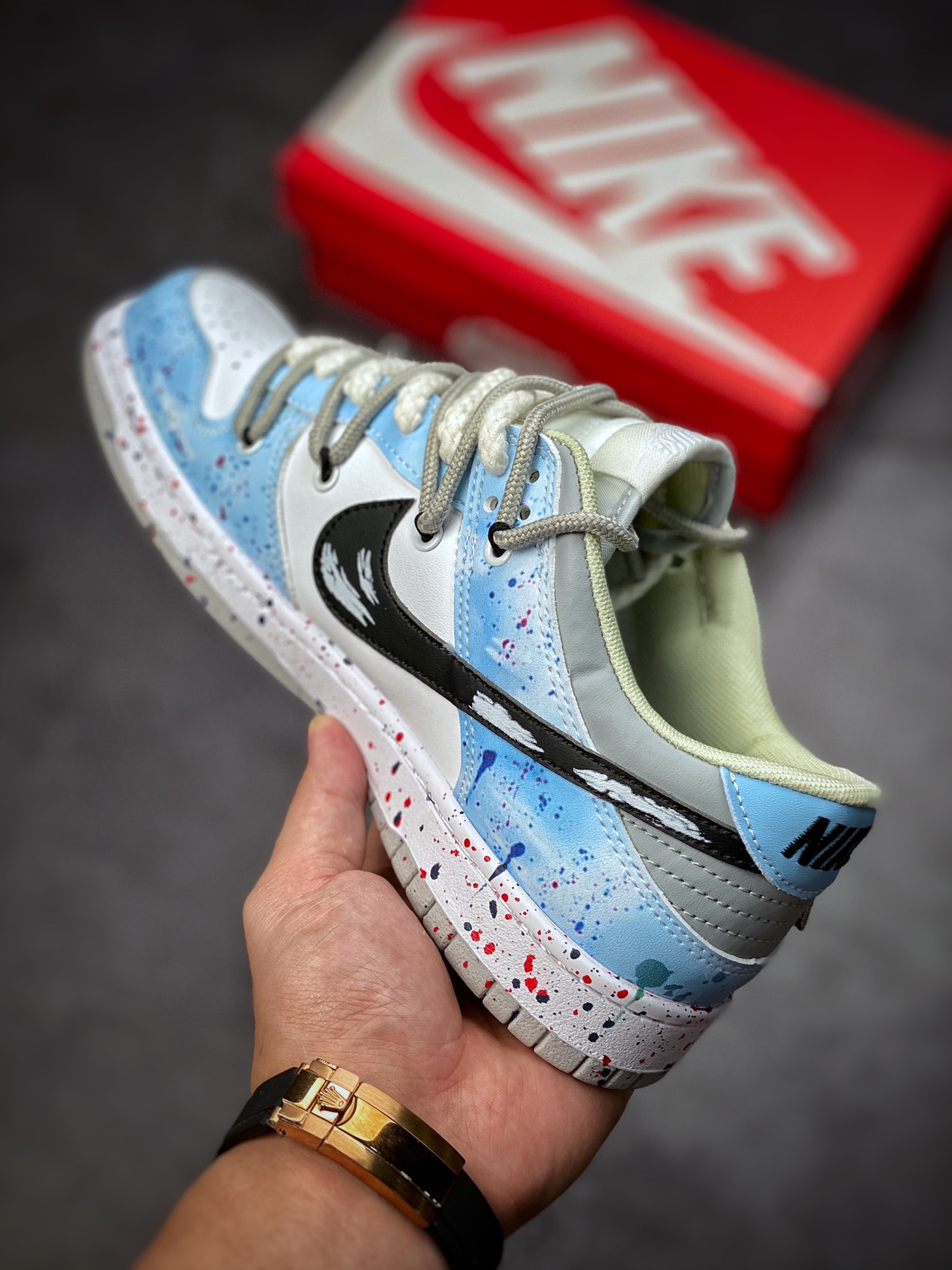 190 Nike Dunk SB Low 解构绑带涂鸦原装头层材料 DD1391-103