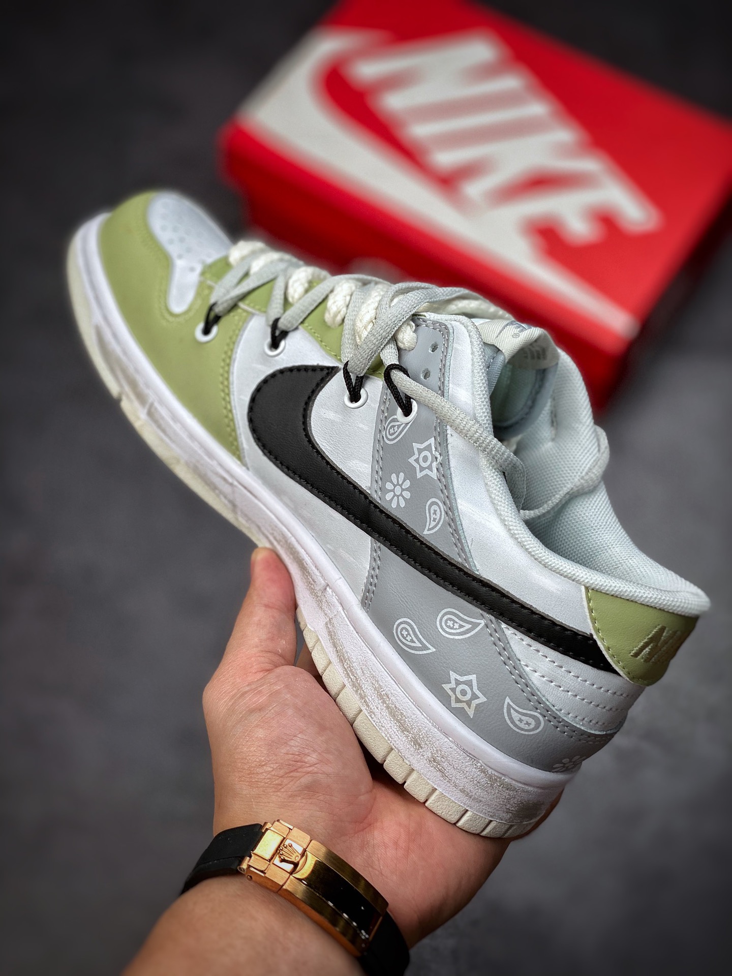 190 Nike Dunk SB Low 解构绑带涂鸦原装头层材料 DH9765-100