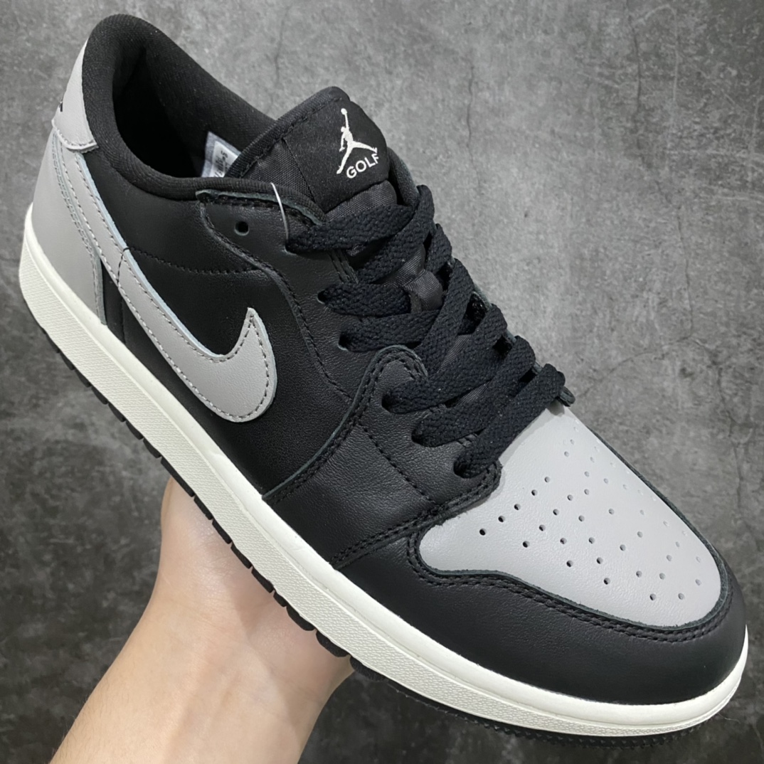 图片[4]-纯原aj1 高尔夫系列开始上架 Air Jordan AJ1 Low Golf 影子灰 原鞋开模 私模大底开发 原厂内置气垫 全头层小牛皮 高清洁度 正确上翘鞋型 鞋舌AJ原厂专用牛津布+AJ专用反口珍珠布 原厂无杂质高弹内里海棉+特殊封边弹力鞋带 货号：DD9315-001 尺码：36-46-选品中心
