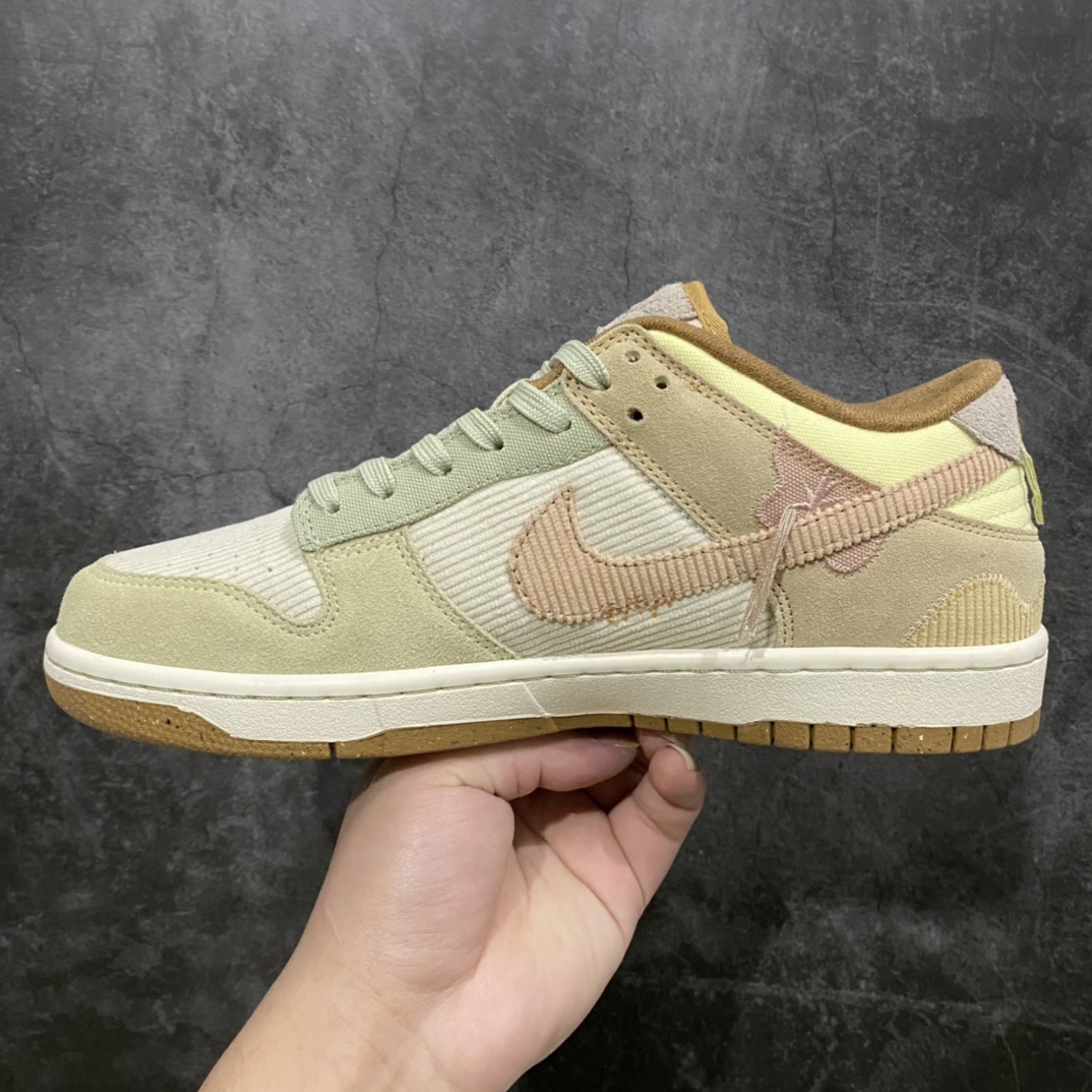 图片[2]-Dunk Low米白绿粉 灯芯绒 运动休闲板鞋 纯原版本全码出货 原厂材料打造 区别市场所有版本 货号：DQ5076-121 尺码：36-47.5-选品中心