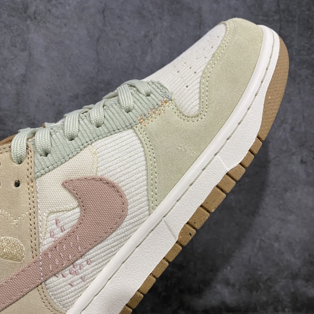 图片[6]-Dunk Low米白绿粉 灯芯绒 运动休闲板鞋 纯原版本全码出货 原厂材料打造 区别市场所有版本 货号：DQ5076-121 尺码：36-47.5-选品中心