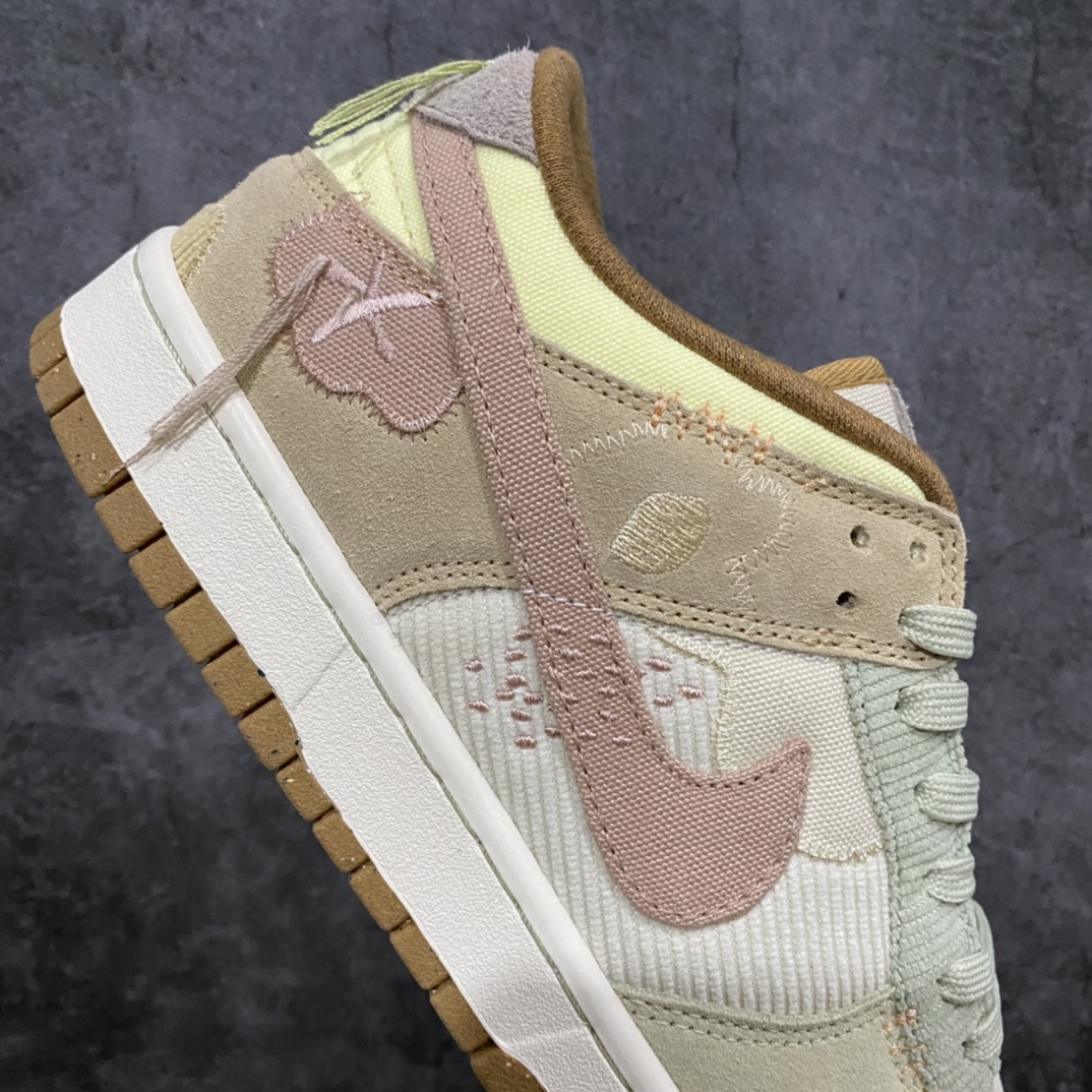 图片[7]-Dunk Low米白绿粉 灯芯绒 运动休闲板鞋 纯原版本全码出货 原厂材料打造 区别市场所有版本 货号：DQ5076-121 尺码：36-47.5-选品中心