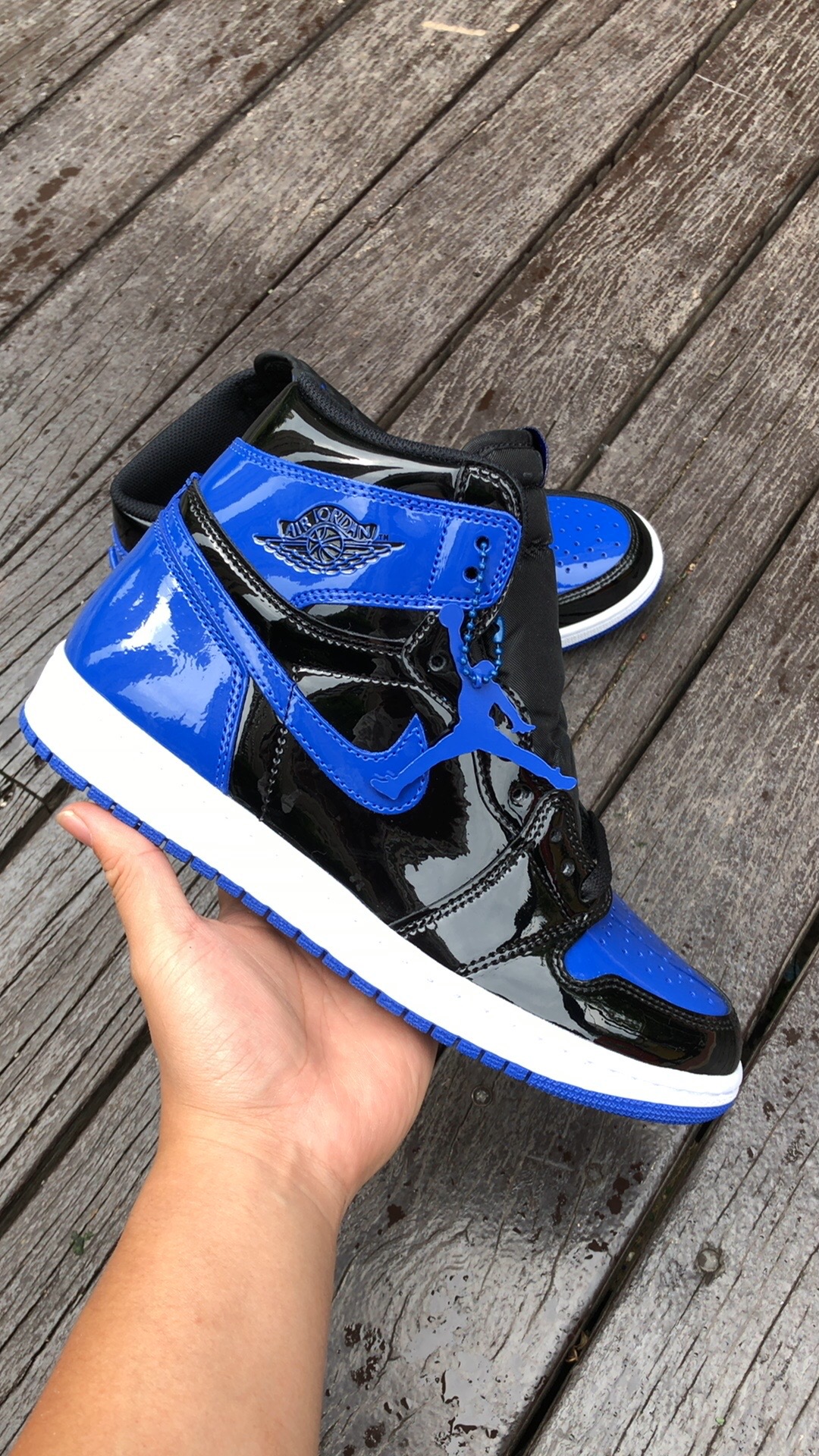 aj1黑蓝漆皮高帮头层皮料️中秋福利一波尺码40-47.5特价店主推荐款