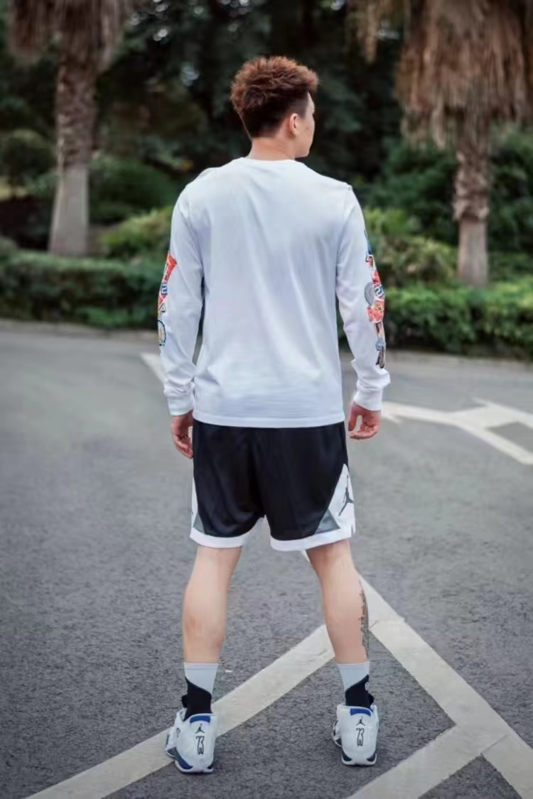 JordanAJ Fast-Dry Basketball Shorts in Black and White, Available in Multiple Sizes - 图片 6
