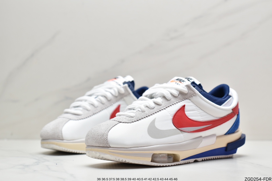 290 耐克Nike Air Zoom Cortez SP 4.0"OG Royal Fuchsia"4.0系列低帮解构厚底老爹风休闲运动慢跑鞋DQ0581-100