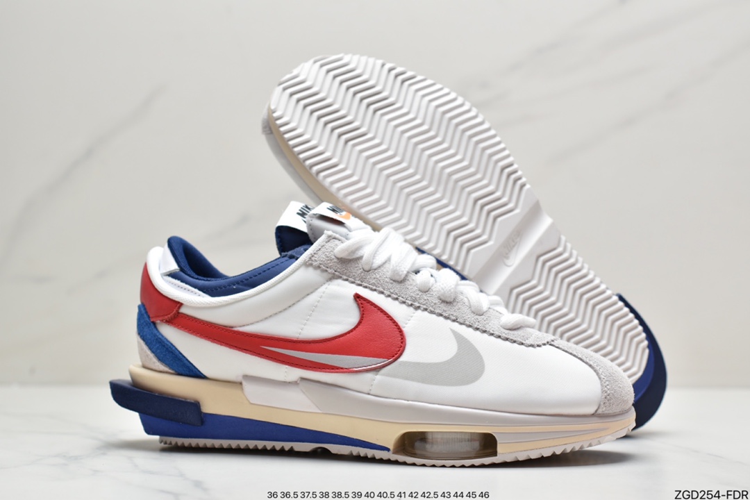 290 耐克Nike Air Zoom Cortez SP 4.0"OG Royal Fuchsia"4.0系列低帮解构厚底老爹风休闲运动慢跑鞋DQ0581-100