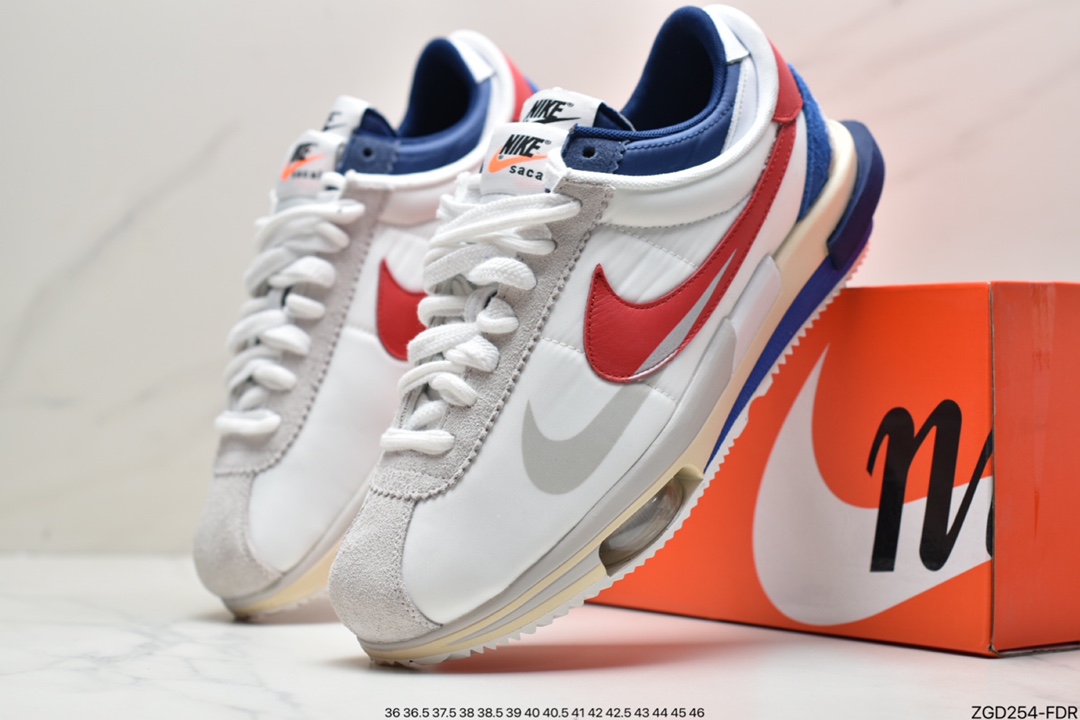 290 耐克Nike Air Zoom Cortez SP 4.0"OG Royal Fuchsia"4.0系列低帮解构厚底老爹风休闲运动慢跑鞋DQ0581-100