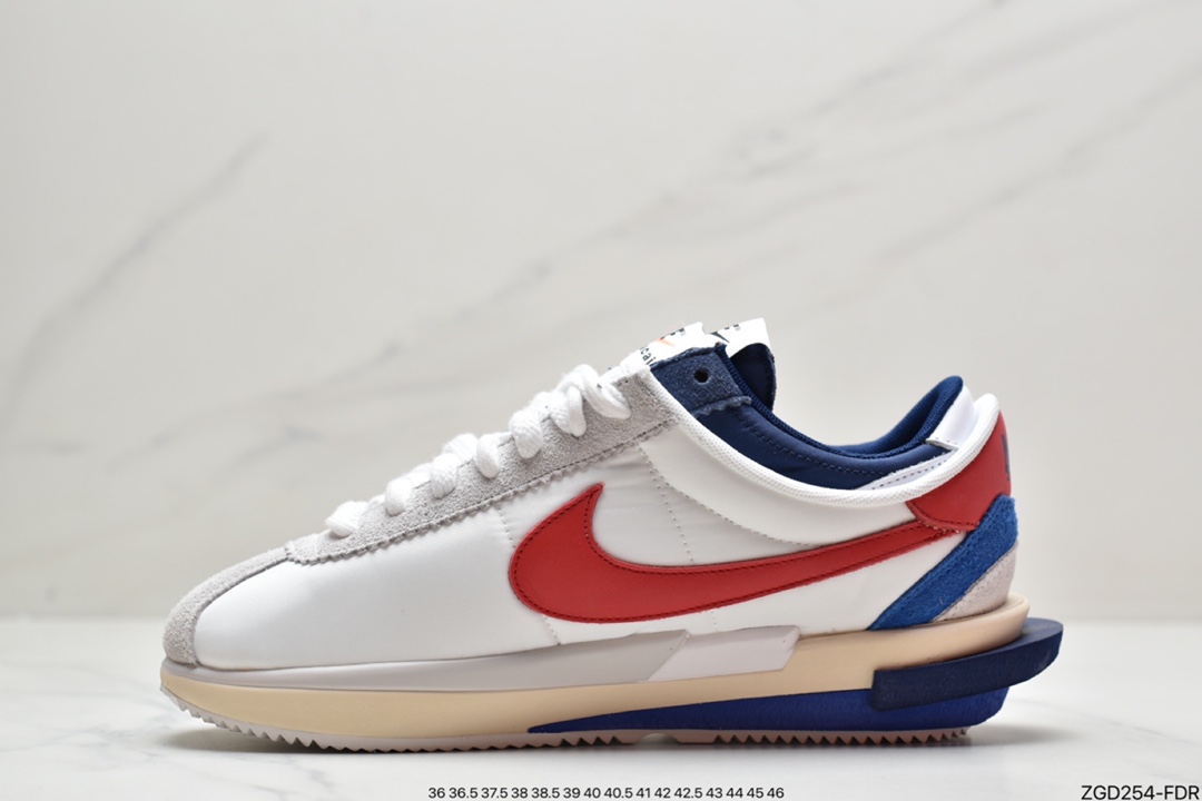 290 耐克Nike Air Zoom Cortez SP 4.0"OG Royal Fuchsia"4.0系列低帮解构厚底老爹风休闲运动慢跑鞋DQ0581-100