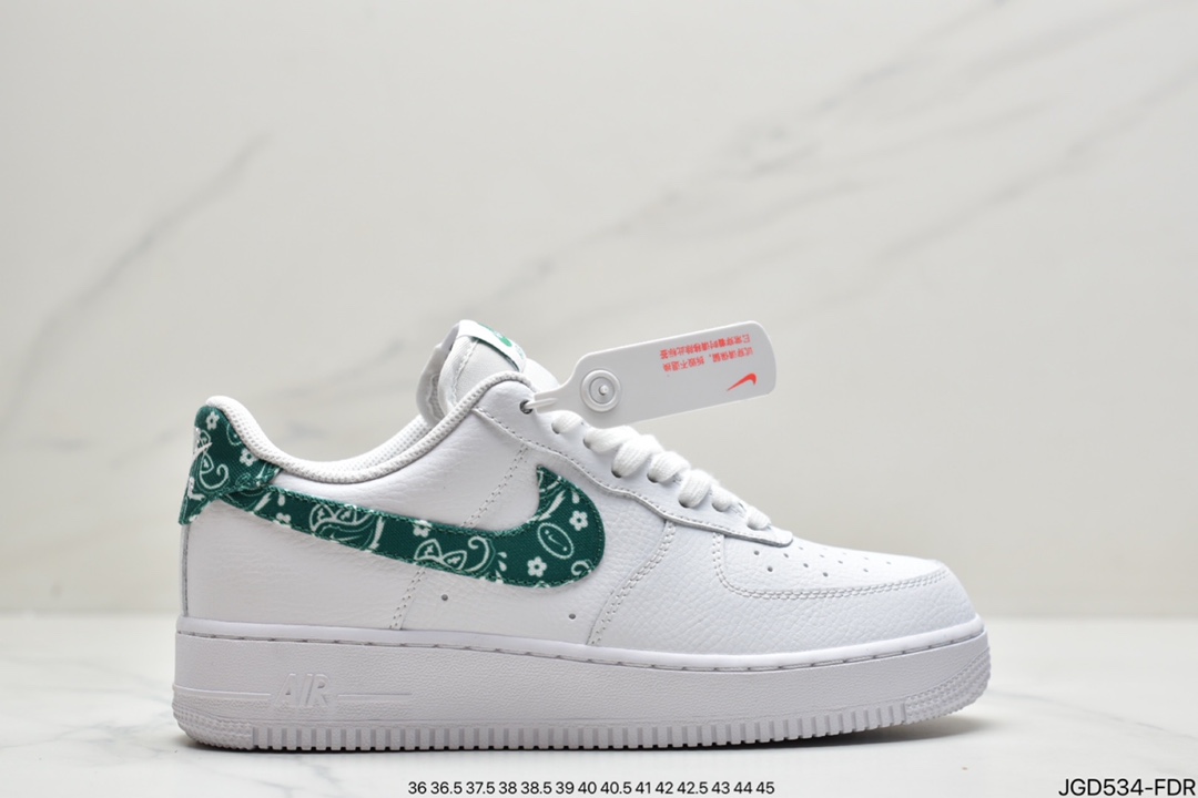 180 耐克NK Air Force 1 空军一号 米白深蓝 牛仔腰果花官方同步 DH4406