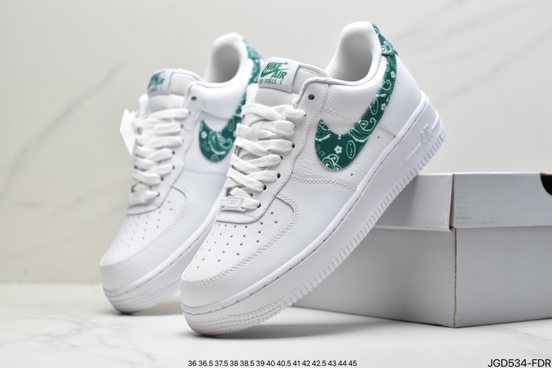 180 耐克NK Air Force 1 空军一号 米白深蓝 牛仔腰果花官方同步 DH4406
