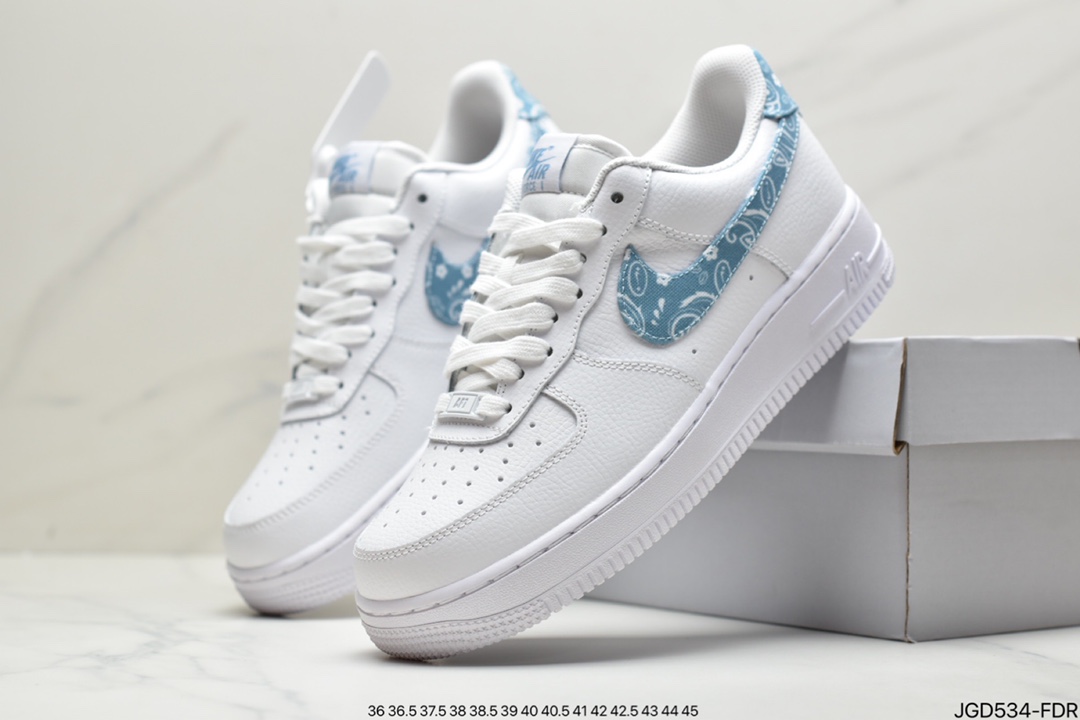 180 耐克NK Air Force 1 空军一号 米白深蓝 牛仔腰果花官方同步 DH4406