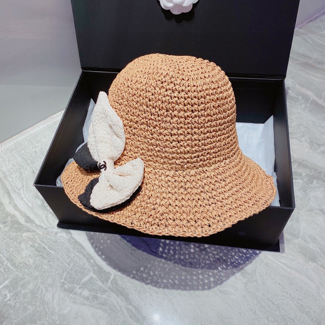 Chanel香奈儿草帽沙滩遮阳帽