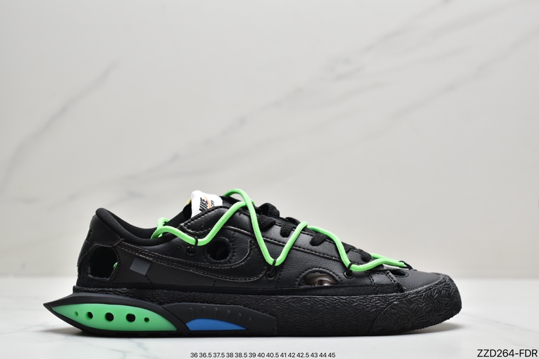 250  Off-White x NikeBlazerLow黑绿解构 DH7863-001