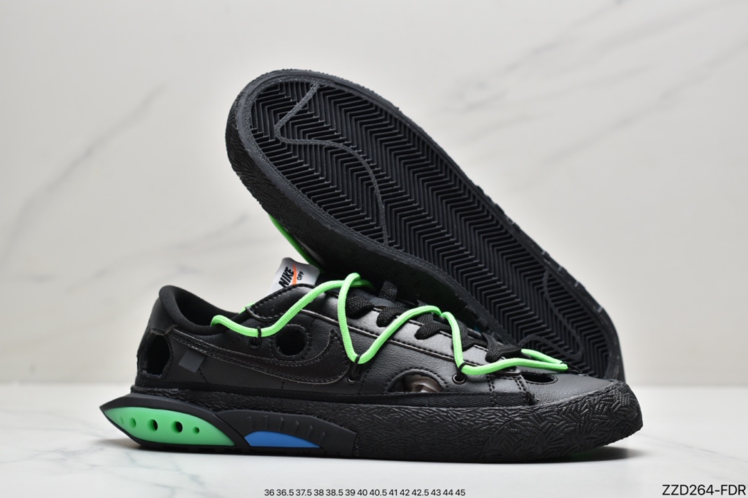 250  Off-White x NikeBlazerLow黑绿解构 DH7863-001