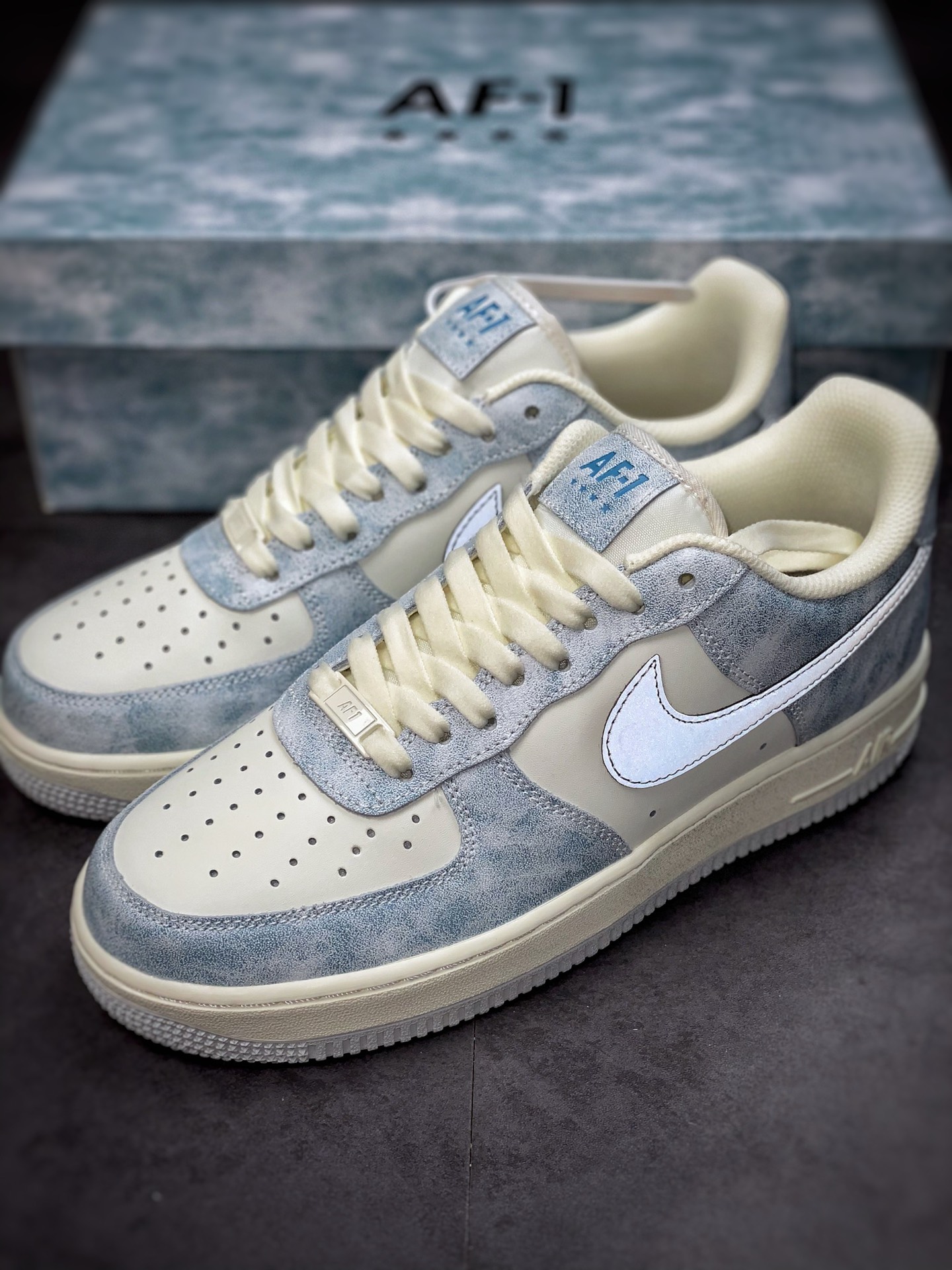 240 Nike Air Force 1 Low 07 湖水蓝3M反光CL5568-663