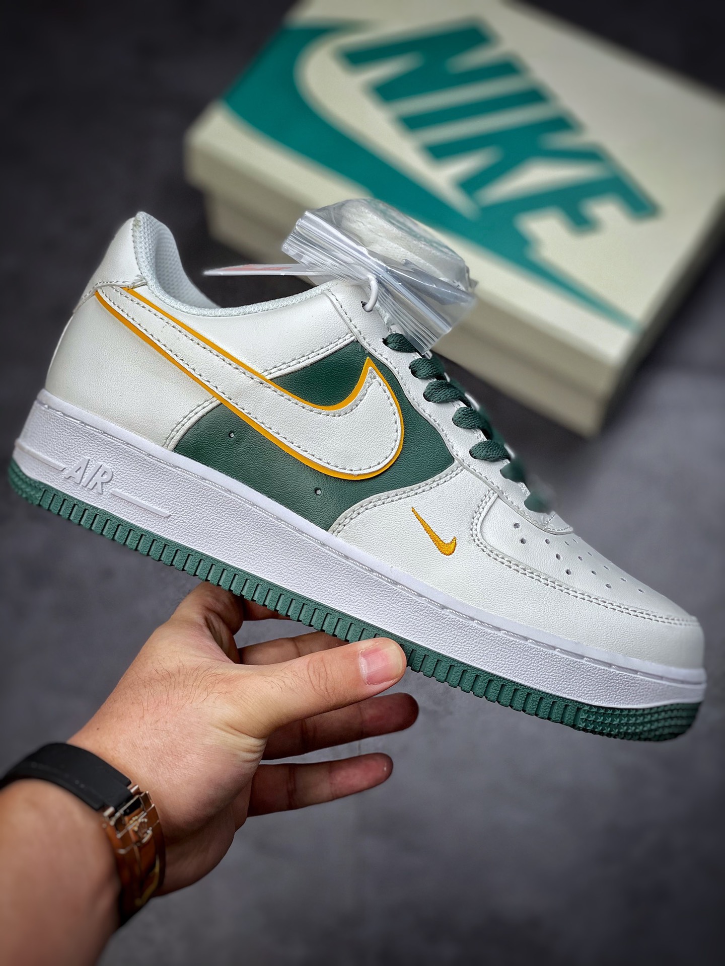 240 Nike Air Force 1 Low 07 白绿拼接 #原楦头原纸板 BS8861-202