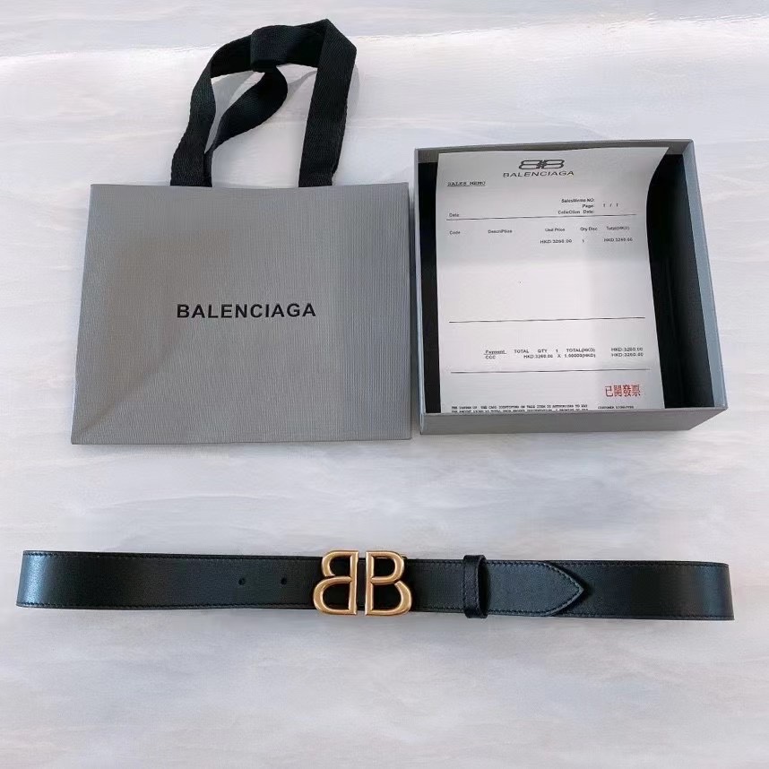 Balenciaga BB Paris-Style Belt Highlights Trim Design with Double-Faced Detail - 图片 3