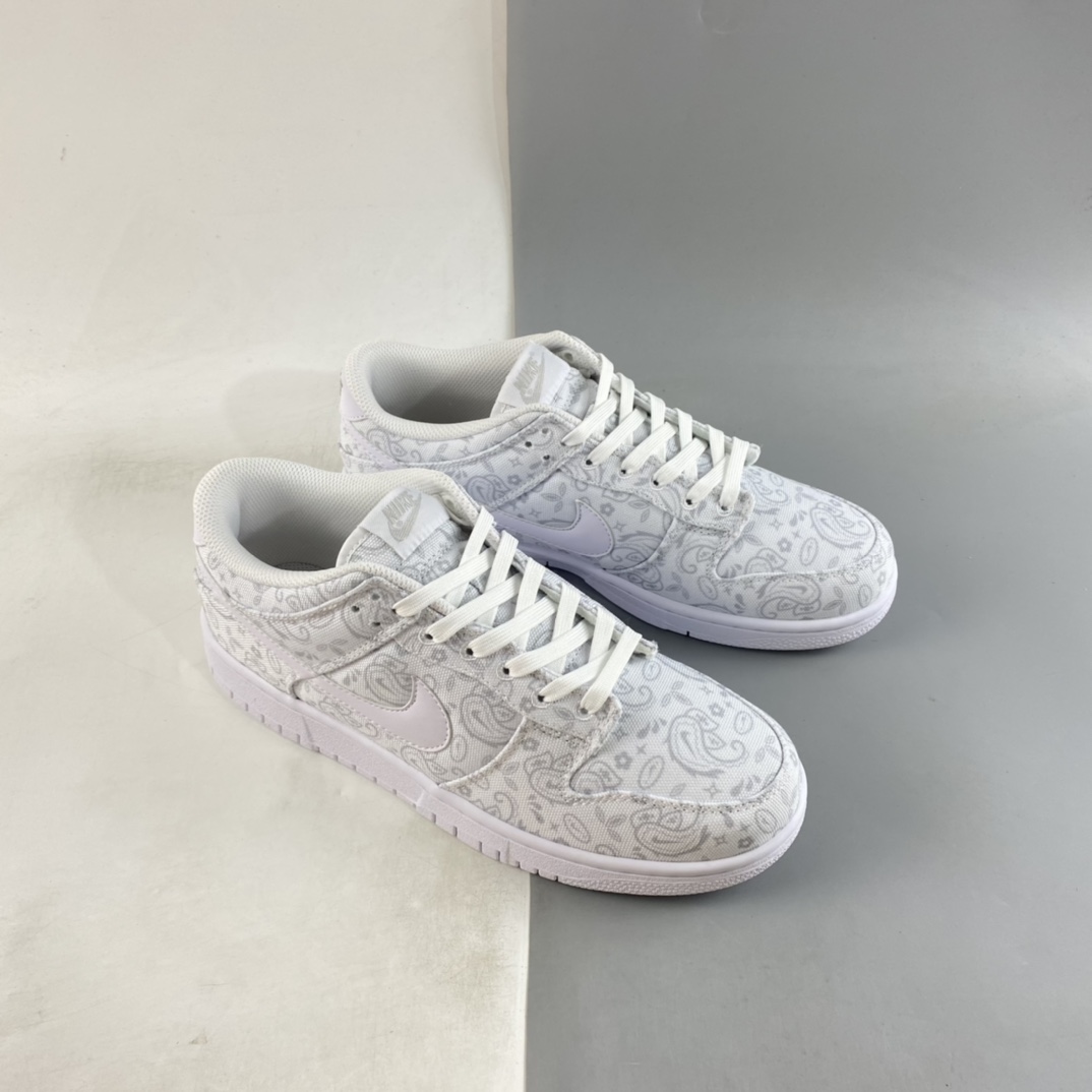 P300 Nike Dunk Low ESS ”White Paisley” 白色腰果花帆布 SB板鞋 DJ9955-100