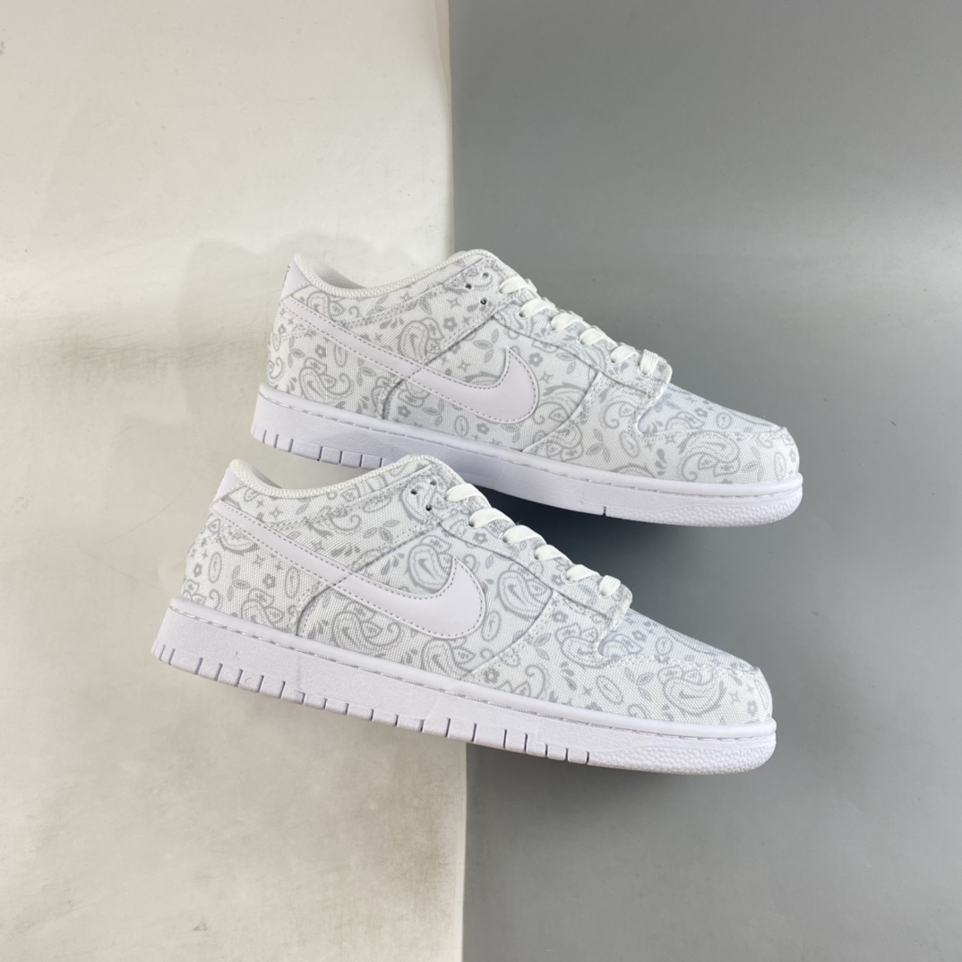 P300 Nike Dunk Low ESS ”White Paisley” 白色腰果花帆布 SB板鞋 DJ9955-100
