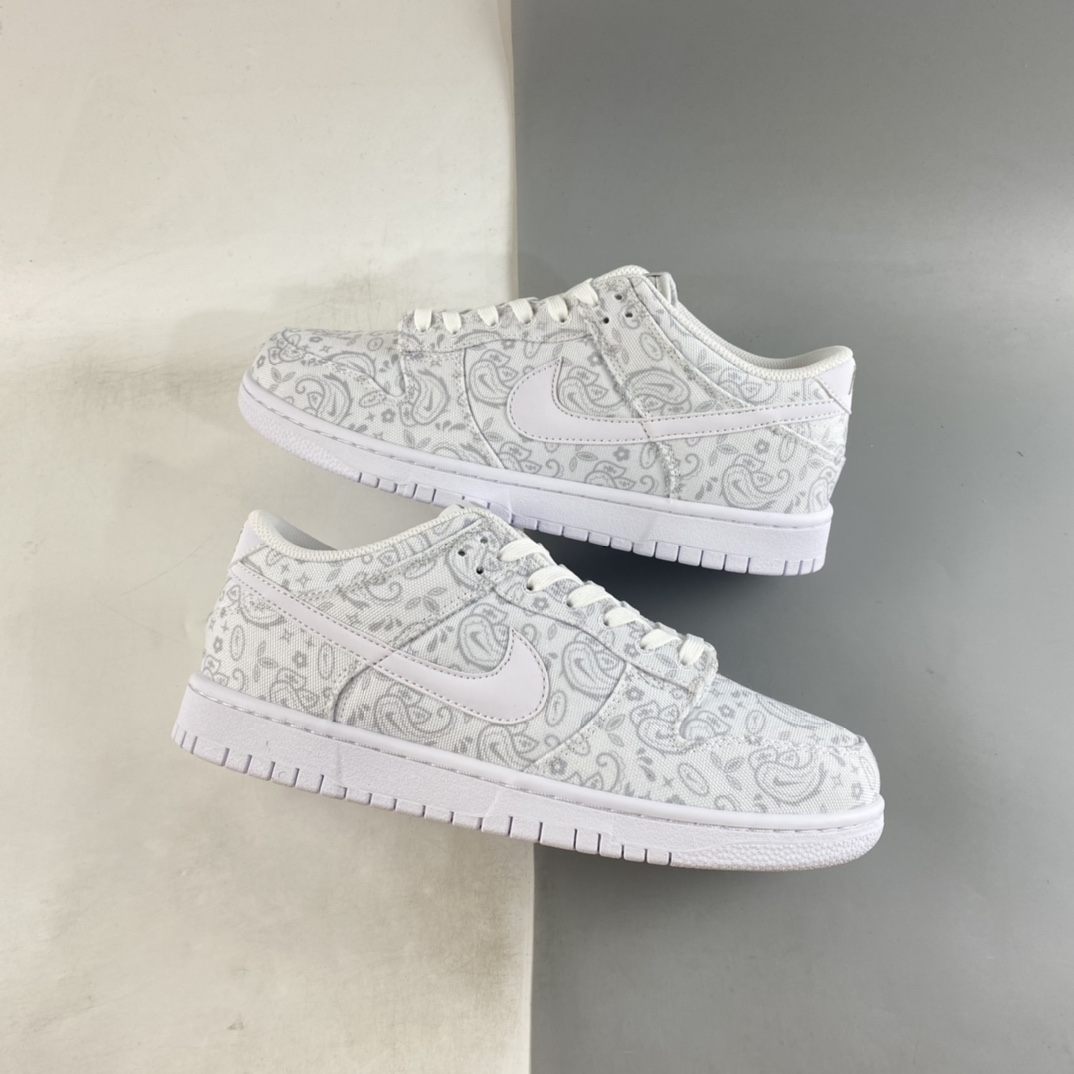 P300 Nike Dunk Low ESS ”White Paisley” 白色腰果花帆布 SB板鞋 DJ9955-100