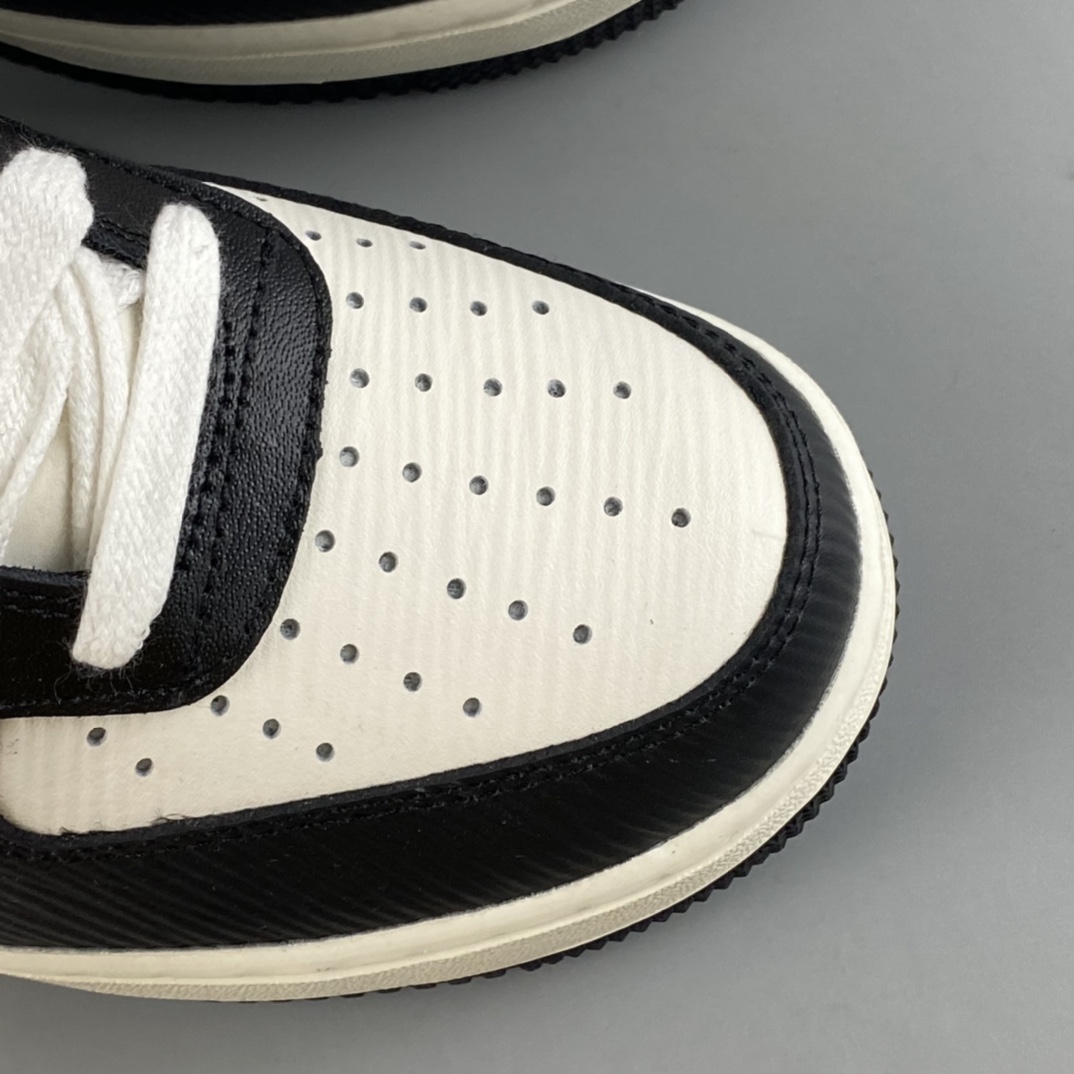 P220 Nike Air Force 1’07 Le 黑白条纹印花 空军一号低帮休闲运动板鞋 CJ1391-121