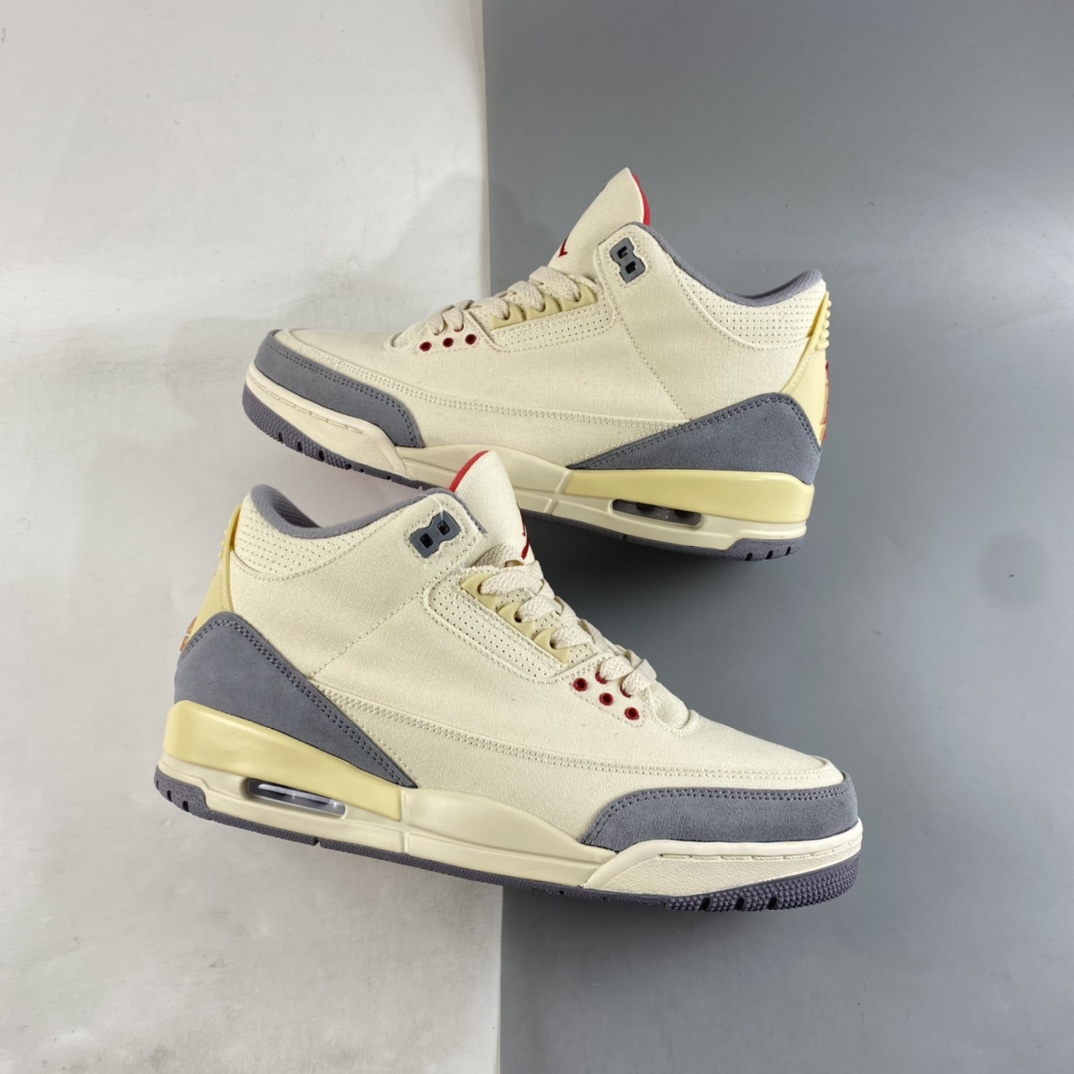 P240 Air Jordan 3 ”Muslin” AJ3 乔3水泥灰色帆布 篮球鞋 DH7139-100
