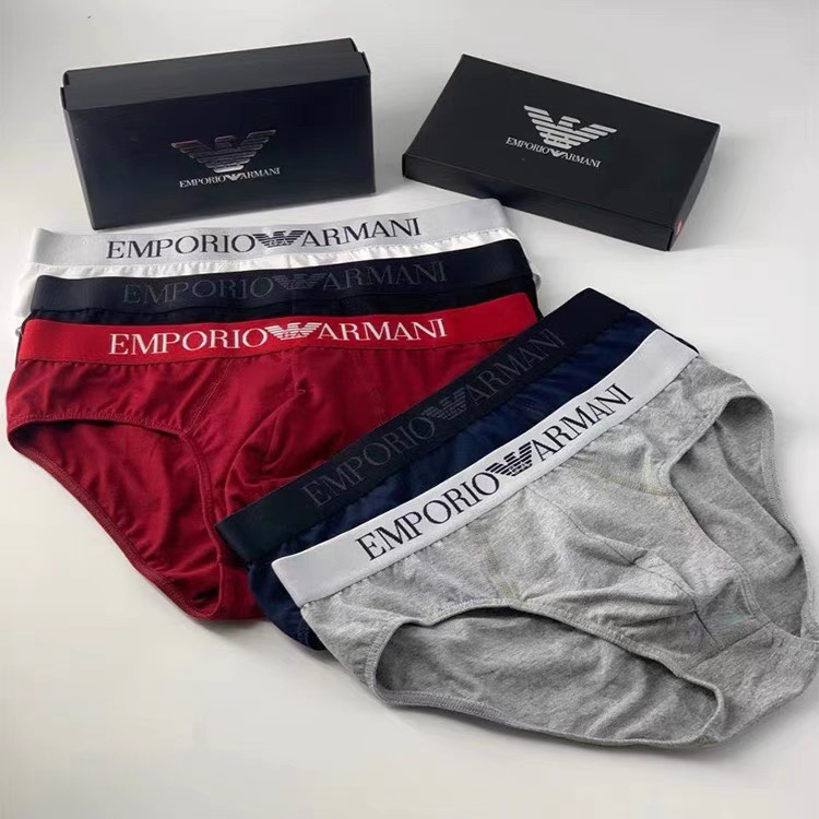 阿玛尼三角款式男士内裤质量细节都做好的新礼盒上场码数LXXL喜欢三角款式亲们速订一盒两条装/三条装/四条